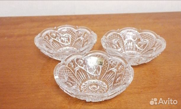 Антикварное хрустальные стекло Чехословакия