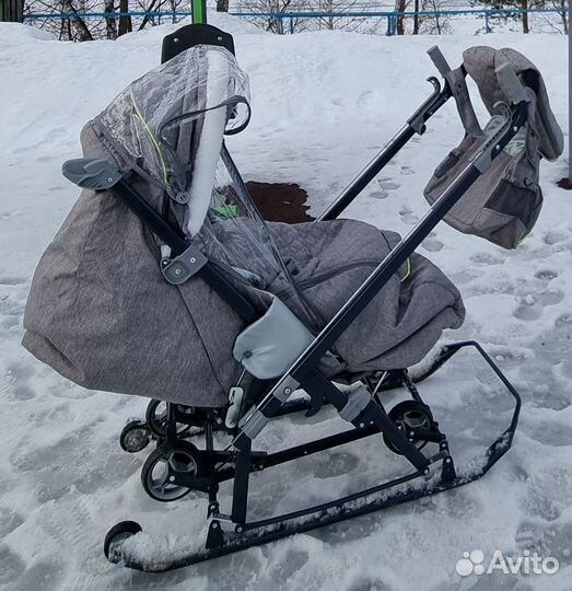 Детские санки коляска nika