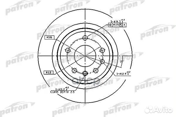 Диск тормозной задн opel: omega B 94-03, omega
