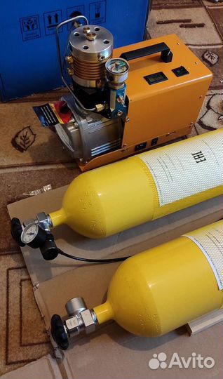 Компрессор высокого давления + баллоны 7л 300бар