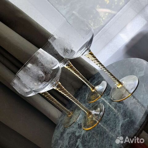 Фужеры Bohemia Glass богемсое стекло СССР винтаж