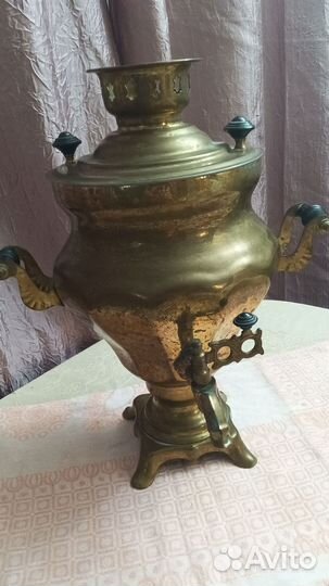 Самовар электрический СССР зшв 1989 год, латунь