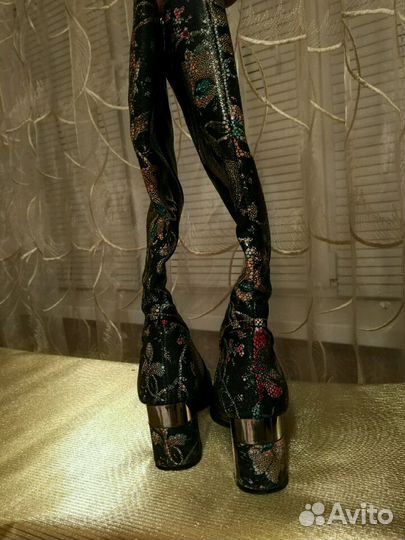 Сапоги кожаные