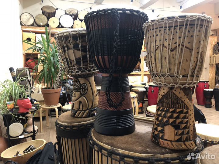 Джембе дерево Кожа 10’ африканский барабан