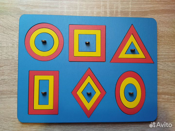 Рамка вкладыш Монтессори 'Больше меньше'