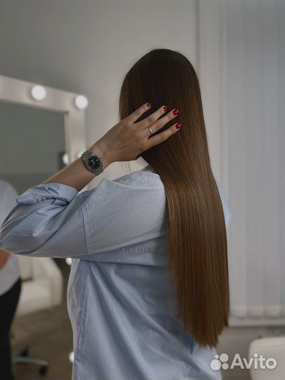 Кератиновое выпрямление волос