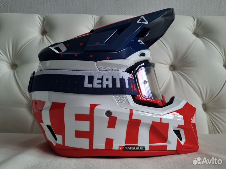 Шлем leatt 7.5 helmet royal с очками