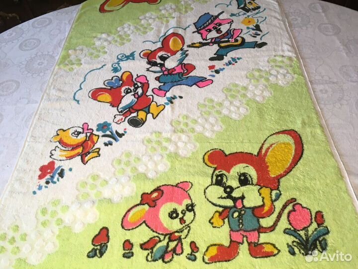 Винтаж полотенца Китай велюр махра детские