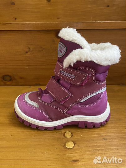 Зимние ботинки для девочки 25р из натуральной кожи