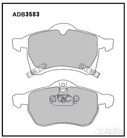 Колодки тормозные дисковые перед ADB3583 AL