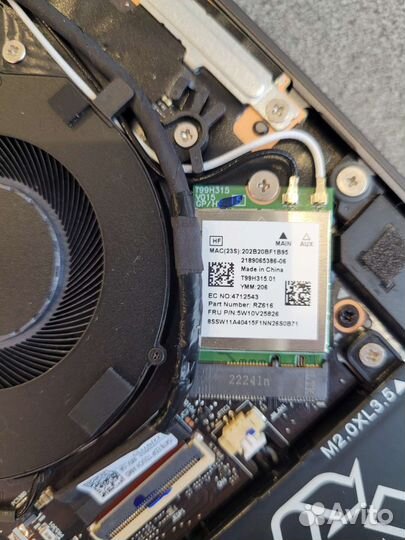 MediaTek Wi-Fi 6E BT MT7922 (RZ616) m.2 pci-e x1