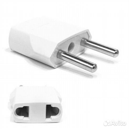 Переходник с китайской вилки (Двойной) (White/Белы