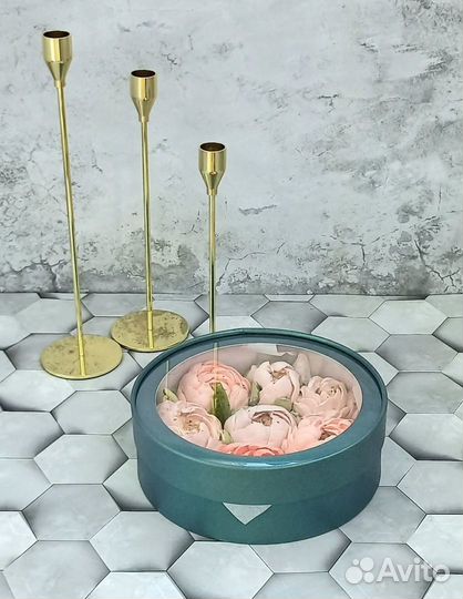 Зефирные цветы/букет из зефира/букет в коробке