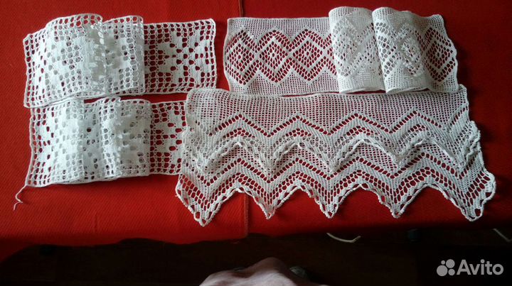 Кружево винтажное ручная работа салфетки подзоры в
