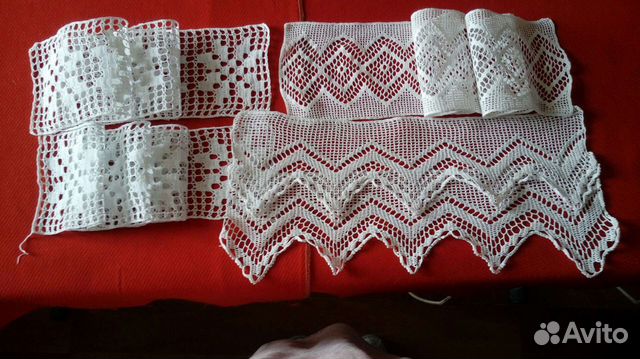 Кружево винтажное ручная работа салфетки подзоры в