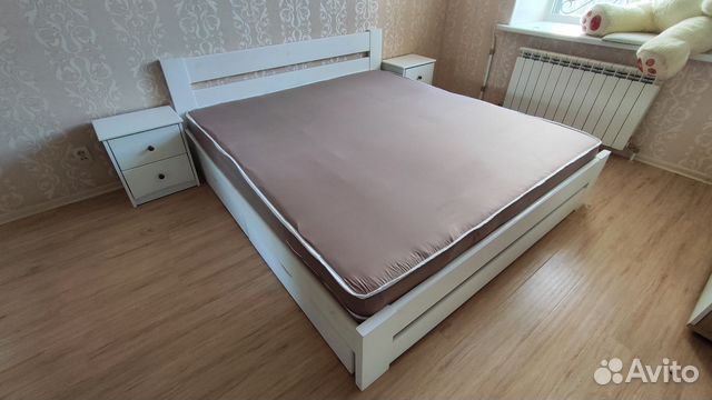 Кровать из массива 180х200 + 2 ящ + матрас + 2 тум купить в Муроме ...