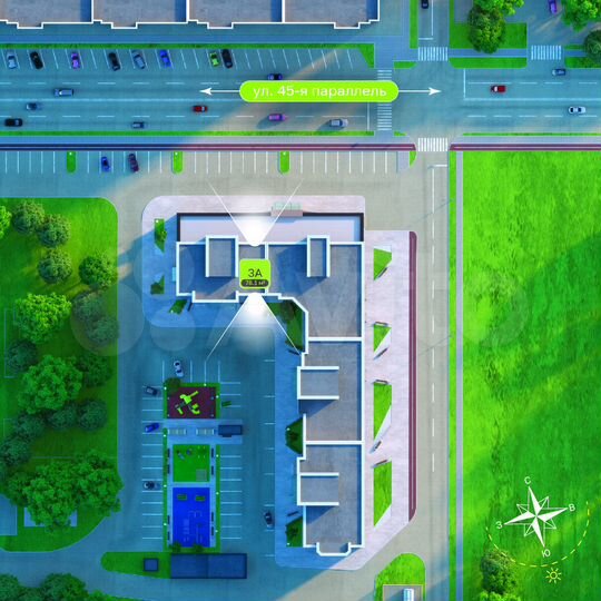 3-к. квартира, 78,1 м², 2/15 эт.