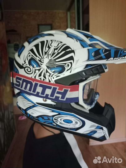 Детский мото шлем
