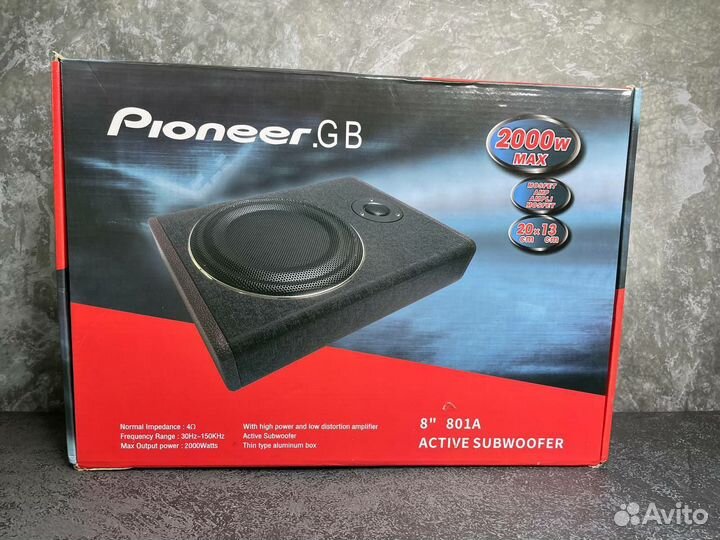 Активный сабвуфер под сиденье pioneer новый