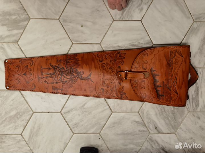 Набор шампуров в кожаном футляре