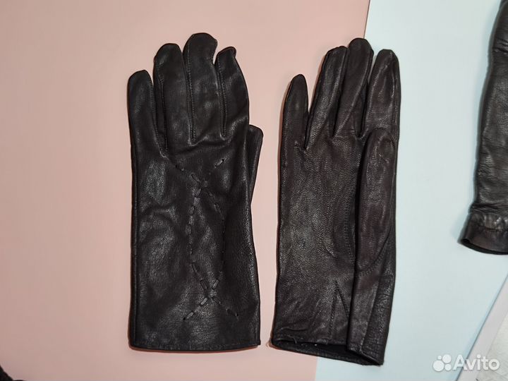 Перчатки женские мужские кожаные