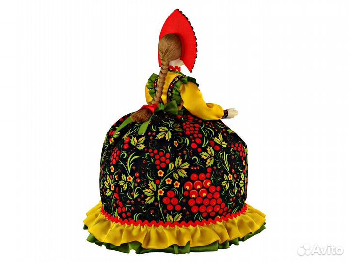 Хохлома в подарок кукла грелка на чайник handmade