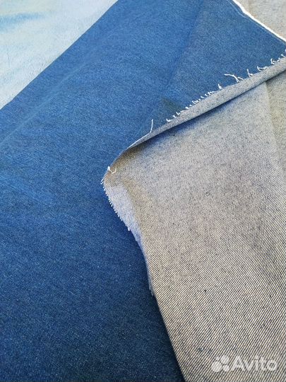Джинсовая ткань однотонная(не стрейч) 6 метров