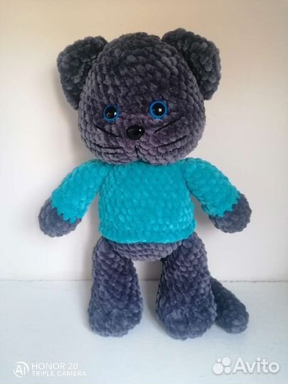 Плюшевые вязанные котята