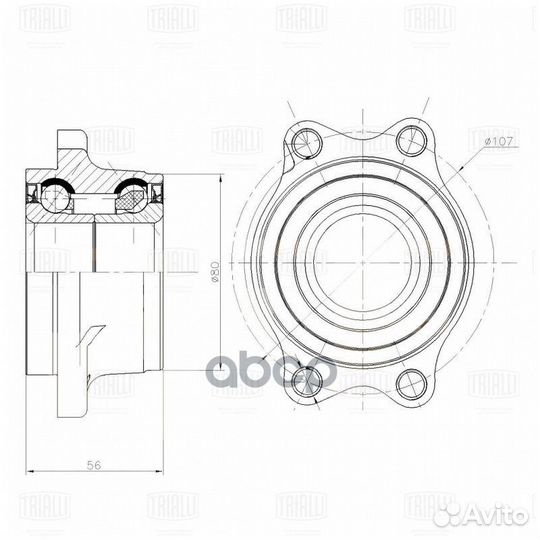 Ступица задняя в сборе с подшипником Subaru Legacy