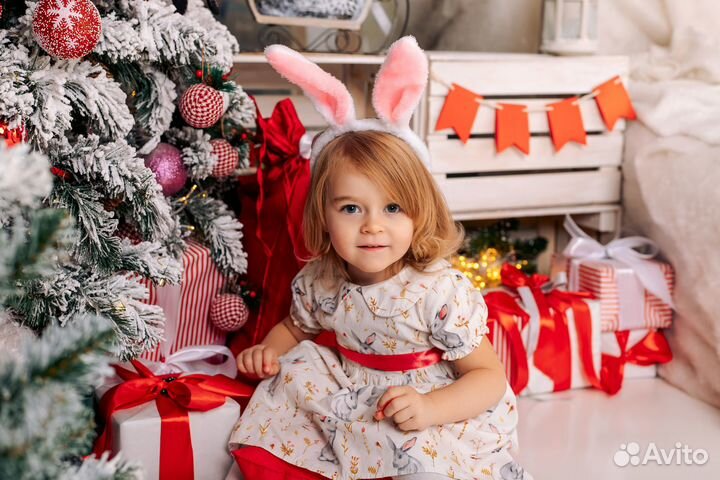 Новогодняя фотосессия с кроликами