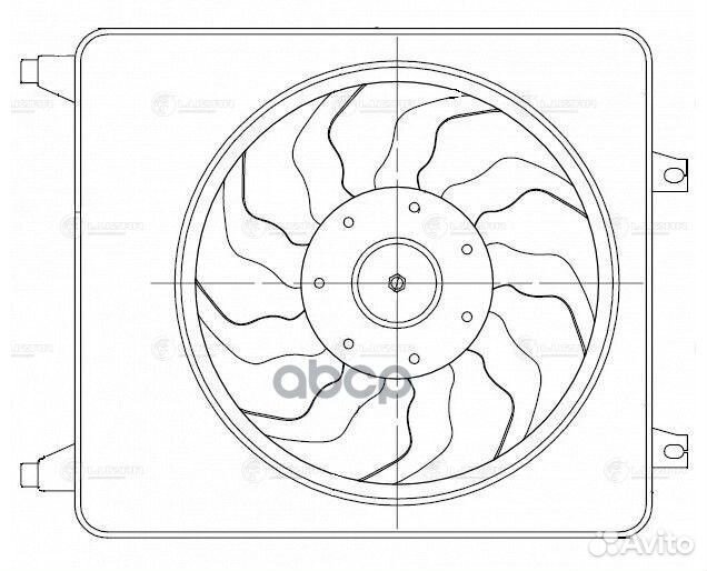 Вентилятор радиатора с кожухом hyundai santa FE