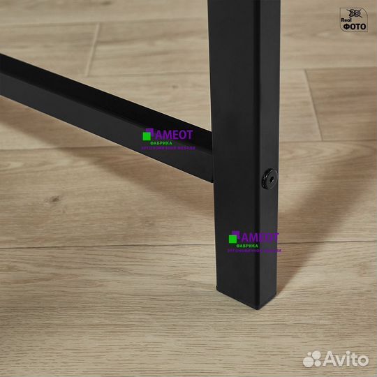 Угловой стол на металлокаркасе Даврит 1Д ш120/г120