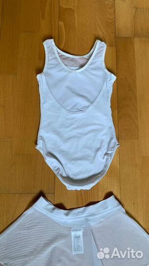 Купальник белый с юбкой для девочки