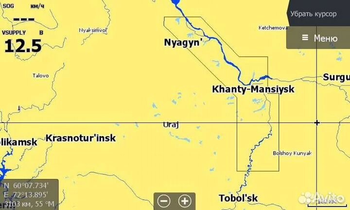 Карты глубин C-map Иртыш-Обь, Ханты, Приобье