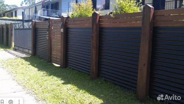 Забор из профлиста с гарантией под ключ