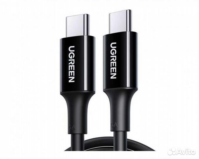 Кабель ugreen US300 2m Black Type-C Male to Type