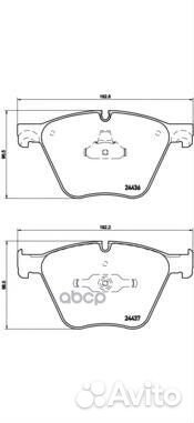 Колодки тормозные дисковые перед P06073 Brembo