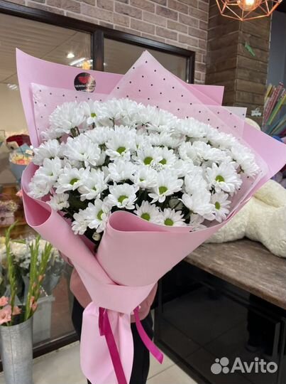 Хризантемы букет гигант