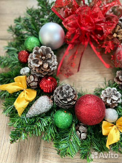 Рождественский венок на дверь