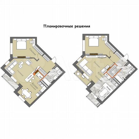 2-к. квартира, 66,6 м², 3/17 эт.