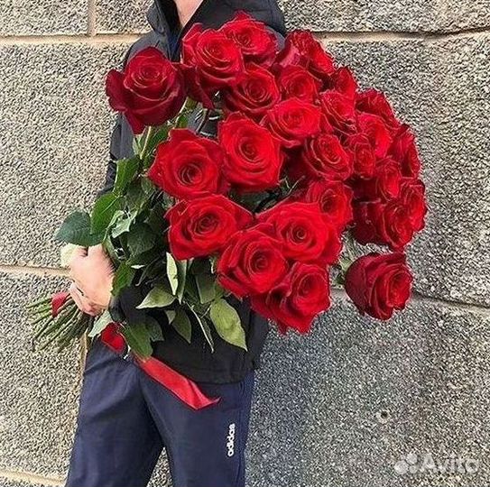 Розы высокие Доставка цветов