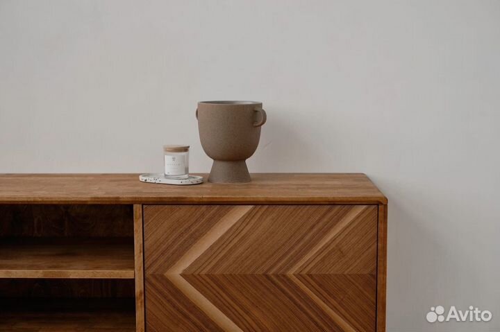 Тумба под тв Fusion 200х55х36 см из массива дерева