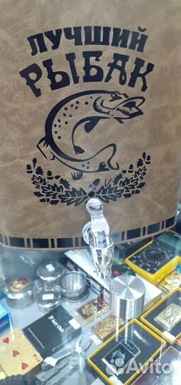 Большая наградная фляга Лучший рыбак 2.5л