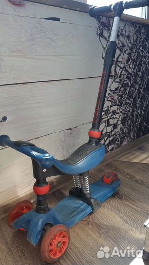 Самокат беговел каталка 3в1 Tech team Genius