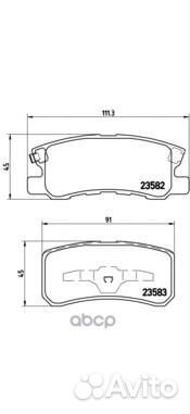 Колодки тормозные дисковые зад mitsubishi O
