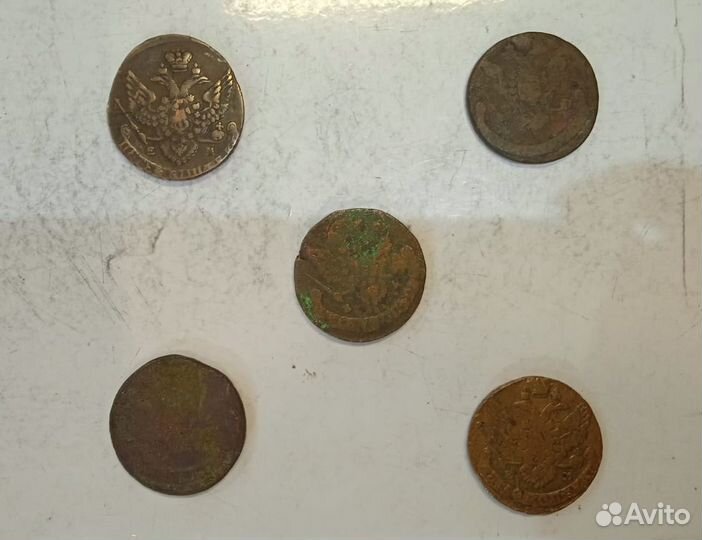 Огромные Медные монеты старинные Оригинал