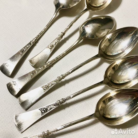 Винтажные серебряные ложки чайные Швеция 830 проба