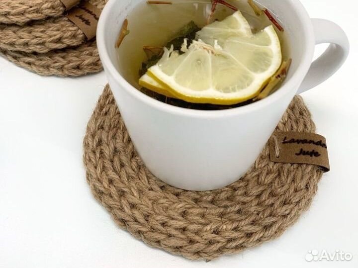 Подставка из джута под кружку