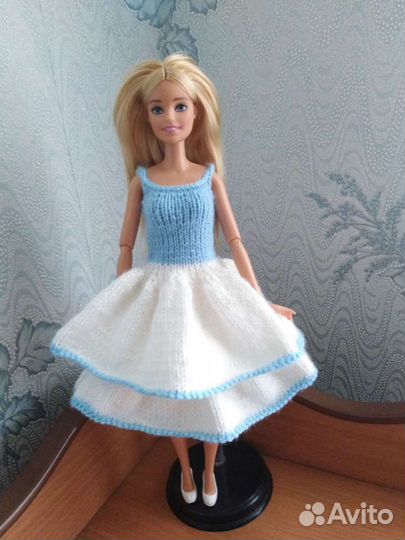Вязанная одежда для барби