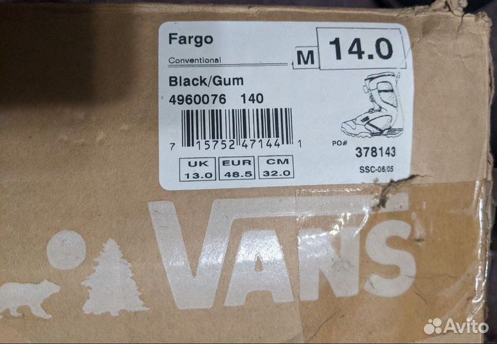 Сноубордические ботинки Vans Fargo